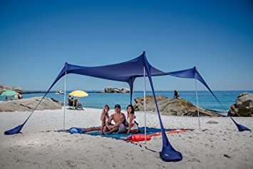 Sun Ninja beach tent on beach